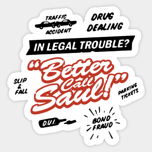 Legal trouble better call series Sticker